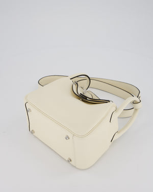 *NEW COLOUR* Hermès Mini Lindy II Bag in Cream Taurillon Clemence Leather with Palladium Hardware