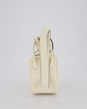 *NEW COLOUR* Hermès Mini Lindy II Bag in Cream Taurillon Clemence Leather with Palladium Hardware