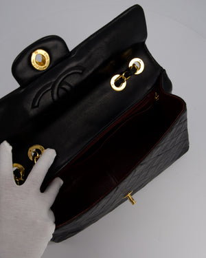 Chanel Black Vintage Maxi Jumbo XL Flap Bag in Lambskin with 24K Gold Hardware