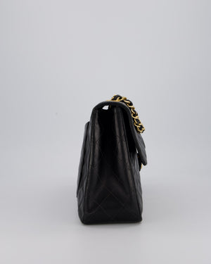 Chanel Black Vintage Maxi Jumbo XL Flap Bag in Lambskin with 24K Gold Hardware
