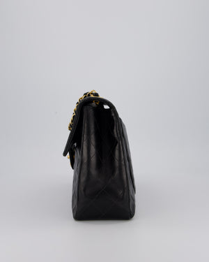 Chanel Black Vintage Maxi Jumbo XL Flap Bag in Lambskin with 24K Gold Hardware