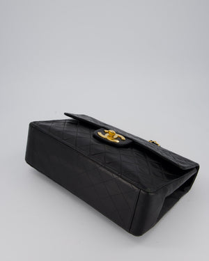 Chanel Black Vintage Maxi Jumbo XL Flap Bag in Lambskin with 24K Gold Hardware