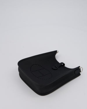 Hermès Mini Evelyne 16 Bag in Noir Clemence Leather with Palladium Hardware