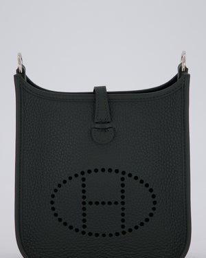Hermès Mini Evelyne Bag in Vert Mangrove Clemence Leather with Palladium Hardware