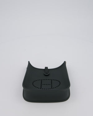 Hermès Mini Evelyne Bag in Vert Mangrove Clemence Leather with Palladium Hardware