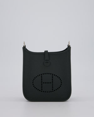 Hermès Mini Evelyne Bag in Vert Mangrove Clemence Leather with Palladium Hardware