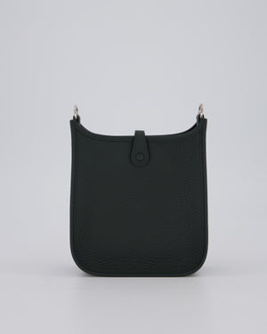 Hermès Mini Evelyne Bag in Vert Mangrove Clemence Leather with Palladium Hardware
