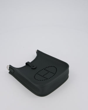 Hermès Mini Evelyne Bag in Vert Mangrove Clemence Leather with Palladium Hardware