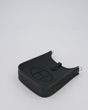 Hermès Mini Evelyne Bag in Vert Mangrove Clemence Leather with Palladium Hardware