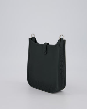 Hermès Mini Evelyne Bag in Vert Mangrove Clemence Leather with Palladium Hardware