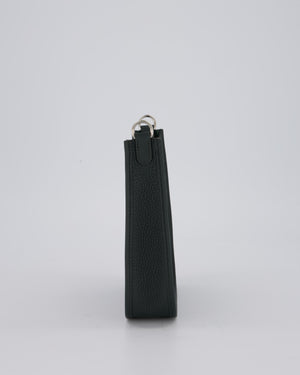 Hermès Mini Evelyne Bag in Vert Mangrove Clemence Leather with Palladium Hardware