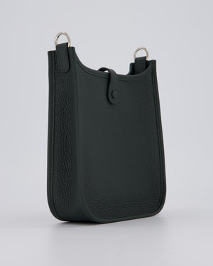 Hermès Mini Evelyne Bag in Vert Mangrove Clemence Leather with Palladium Hardware