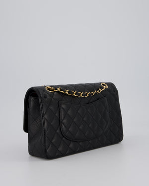 Chanel Medium Black Classic Double Flap Bag in Caviar Leather with Gold Hardware