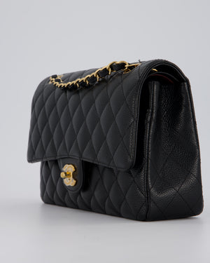 Chanel Medium Black Classic Double Flap Bag in Caviar Leather with Gold Hardware