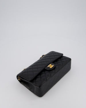 Chanel Medium Black Classic Double Flap Bag in Caviar Leather with Gold Hardware