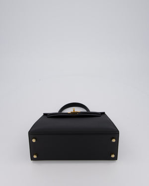 Hermès Kelly 25 Sellier Bag in Noir Epsom Leather with Gold Hardware