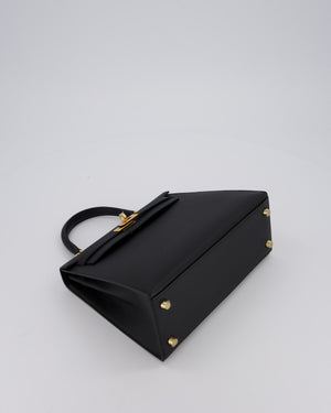 Hermès Kelly 25 Sellier Bag in Noir Epsom Leather with Gold Hardware