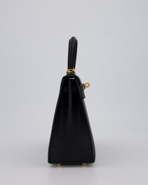 Hermès Kelly 25 Sellier Bag in Noir Epsom Leather with Gold Hardware