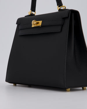 Hermès Kelly 25 Sellier Bag in Noir Epsom Leather with Gold Hardware