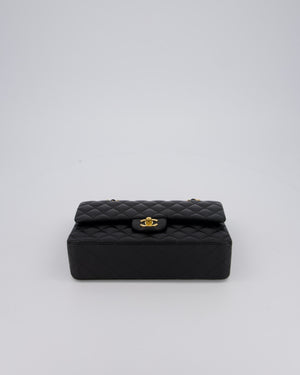 *AMAZING CONDITION* Chanel Vintage Black Medium Classic Double Flap Bag in Lambskin Leather with 24K Gold Hardware