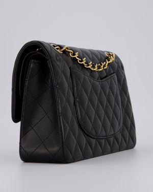 *AMAZING CONDITION* Chanel Vintage Black Medium Classic Double Flap Bag in Lambskin Leather with 24K Gold Hardware