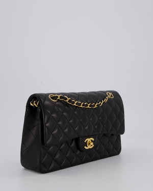 *AMAZING CONDITION* Chanel Vintage Black Medium Classic Double Flap Bag in Lambskin Leather with 24K Gold Hardware