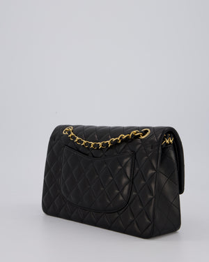 *AMAZING CONDITION* Chanel Vintage Black Medium Classic Double Flap Bag in Lambskin Leather with 24K Gold Hardware