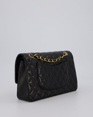 *AMAZING CONDITION* Chanel Vintage Black Medium Classic Double Flap Bag in Lambskin Leather with 24K Gold Hardware