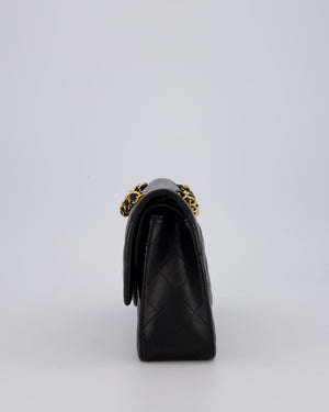 *AMAZING CONDITION* Chanel Vintage Black Medium Classic Double Flap Bag in Lambskin Leather with 24K Gold Hardware