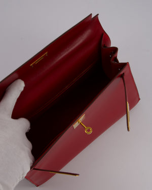 *VINTAGE*Hermès Kelly 28 Bag in Rouge Vif Box Leather with Gold Hardware