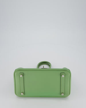 Hermès Birkin 25 Retourne Bag in Vert Criquet Swift Leather with Palladium Hardware