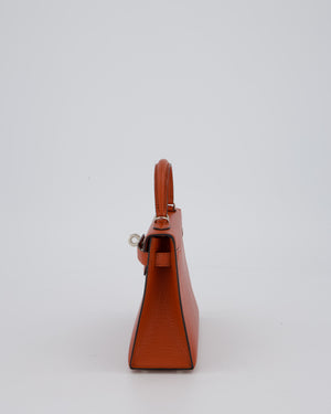 Hermès Mini Kelly II 20 Bag in Cuivre Chèvre Mysore Leather with Palladium Hardware