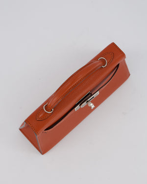 Hermès Mini Kelly II 20 Bag in Cuivre Chèvre Mysore Leather with Palladium Hardware
