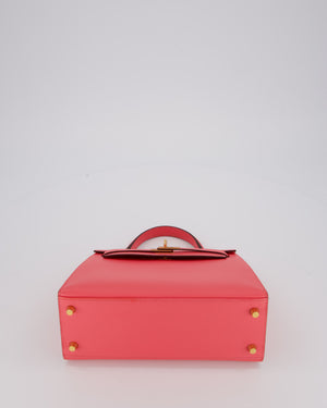 Hermès Kelly 25 Sellier Bag in Rose Azalee Epsom Leather with Gold Hardware