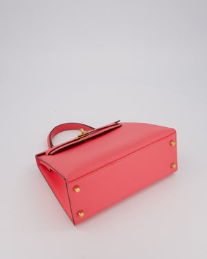 Hermès Kelly 25 Sellier Bag in Rose Azalee Epsom Leather with Gold Hardware