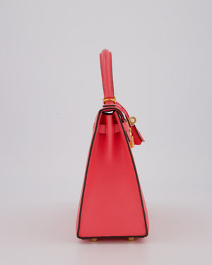 Hermès Kelly 25 Sellier Bag in Rose Azalee Epsom Leather with Gold Hardware