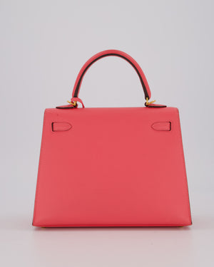 Hermès Kelly 25 Sellier Bag in Rose Azalee Epsom Leather with Gold Hardware