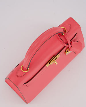 Hermès Kelly 25 Sellier Bag in Rose Azalee Epsom Leather with Gold Hardware