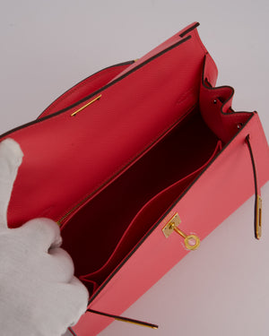 Hermès Kelly 25 Sellier Bag in Rose Azalee Epsom Leather with Gold Hardware