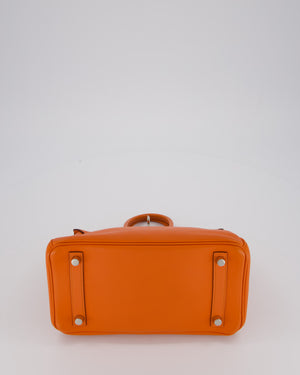 Hermès Birkin 25 Retourne Bag in Orange H Swift Leather with Palladium Hardware
