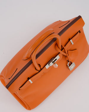 Hermès Birkin 25 Retourne Bag in Orange H Swift Leather with Palladium Hardware