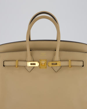 Hermès Birkin 25 Retourne Bag in Trench Swift Leather with Gold Hardware