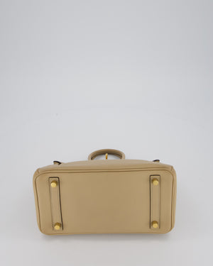 Hermès Birkin 25 Retourne Bag in Trench Swift Leather with Gold Hardware