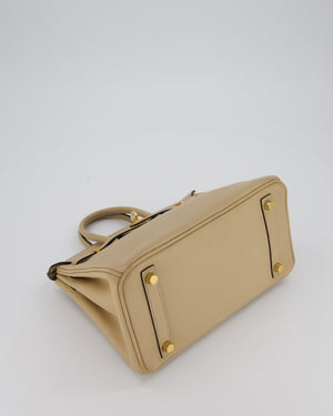 Hermès Birkin 25 Retourne Bag in Trench Swift Leather with Gold Hardware