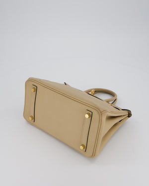 Hermès Birkin 25 Retourne Bag in Trench Swift Leather with Gold Hardware