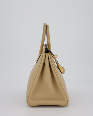 Hermès Birkin 25 Retourne Bag in Trench Swift Leather with Gold Hardware