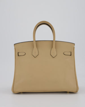 Hermès Birkin 25 Retourne Bag in Trench Swift Leather with Gold Hardware