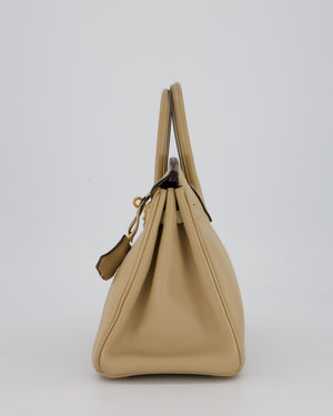 Hermès Birkin 25 Retourne Bag in Trench Swift Leather with Gold Hardware