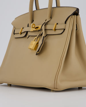 Hermès Birkin 25 Retourne Bag in Trench Swift Leather with Gold Hardware