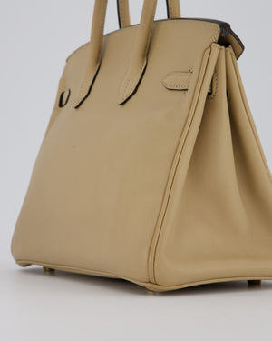 Hermès Birkin 25 Retourne Bag in Trench Swift Leather with Gold Hardware